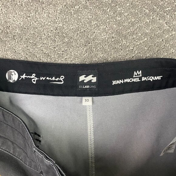 Billabong Board Shorts Jean Michel Basquiat Andy Warhol Men's 30 Swim Trunks - Picture 10 of 16